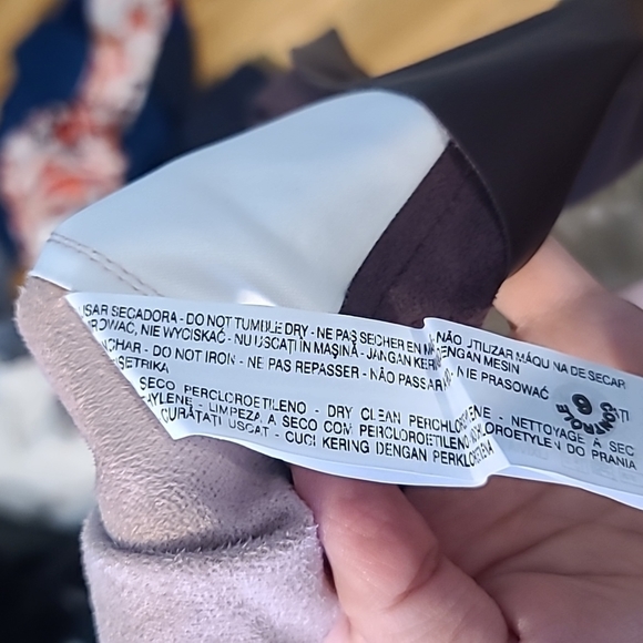 Zara faux leather dress pink gold budghundy, S NWYt - Picture 10 of 11